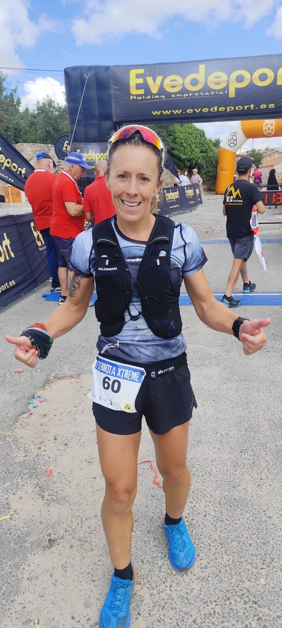 Corredora a la llegada